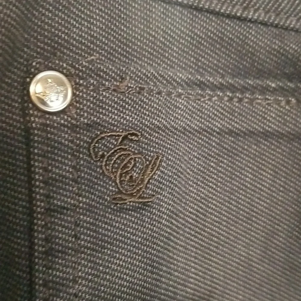 English Laundry Mens Black Gray Chambray Pants 40x30